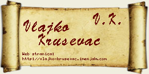 Vlajko Kruševac vizit kartica